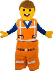 Legoman Mascot Character Rental, NY | Clowns.com