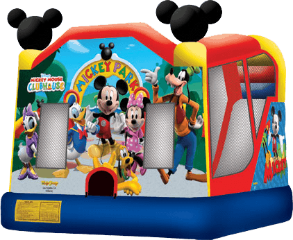 Mickey Mouse Bounce House with a slide