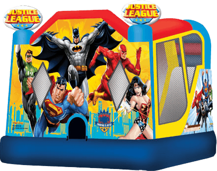 Justice League Bounce House with a slide