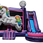 5 in 1 Unicorn Bounce House with a slide