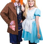 Mad Hatter and Alice in Wonderland characters