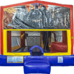 Dark Knight Bounce House with a slide