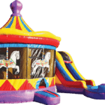 Carousel Bounce House with a slide