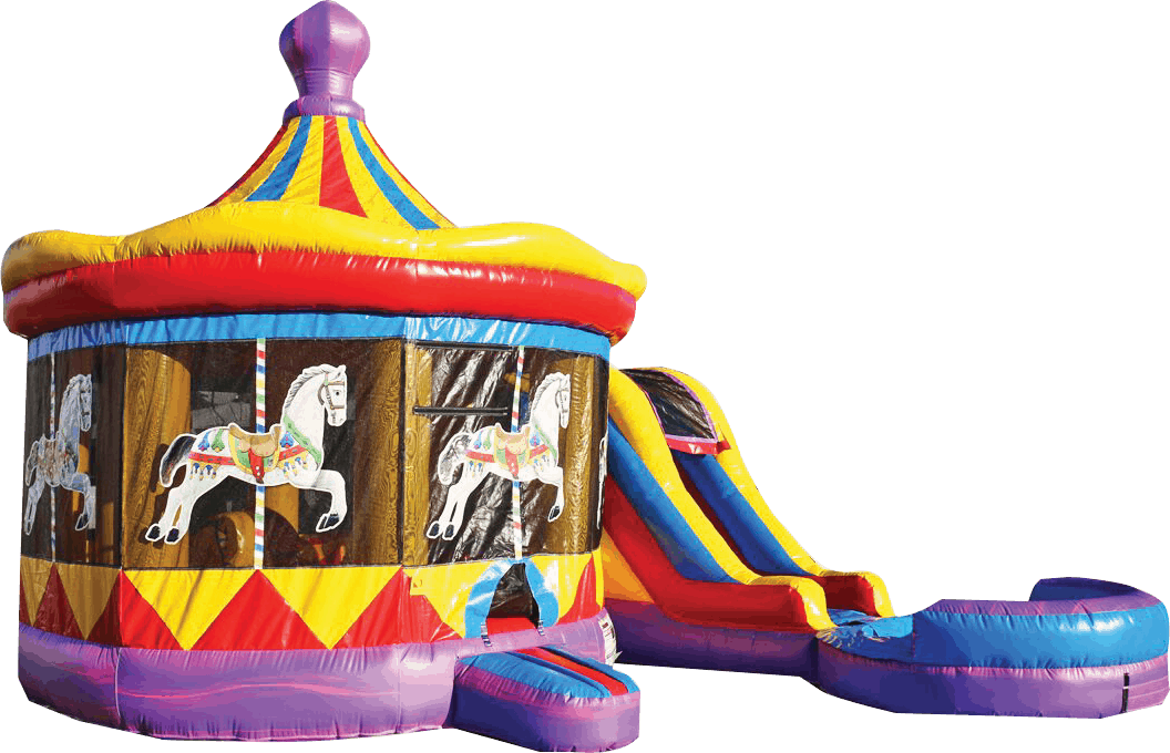 Carousel Bounce House with a slide