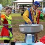 Clowns making cotton candy