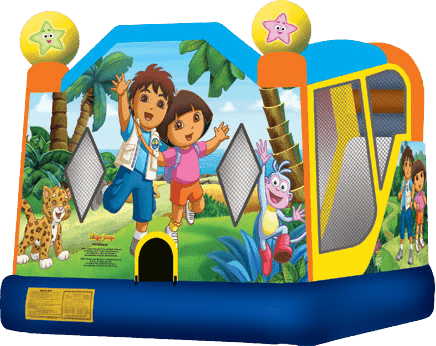 Dora & Diego Bounce House with a slide