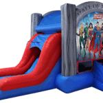 Justice League Deluxe Bounce House with a slide