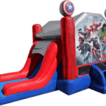 Marvel Avengers Deluxe Bounce House with a slide