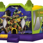 Teenage Mutant Ninja Turtles Bounce House with a slide