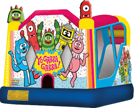 Yo Gabba Gabba Bounce House with a slide