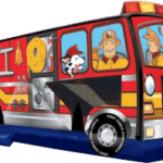 Fire Truck Inflatable Obstacle Course
