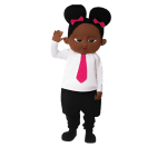Boss Baby African American Girl mascot