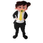 Boss Baby Girl mascot