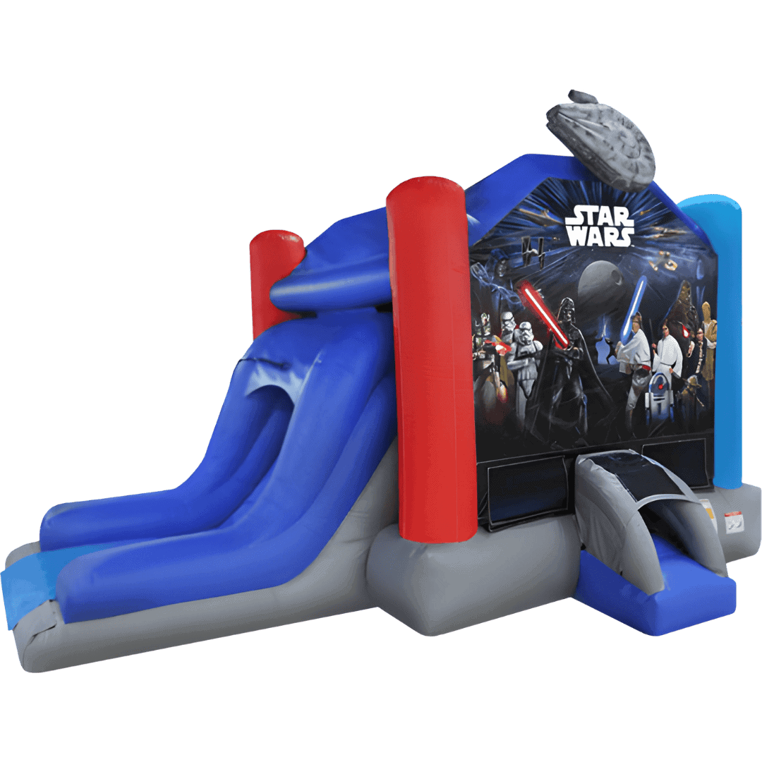 Star Wars Deluxe Bounce House with a slide